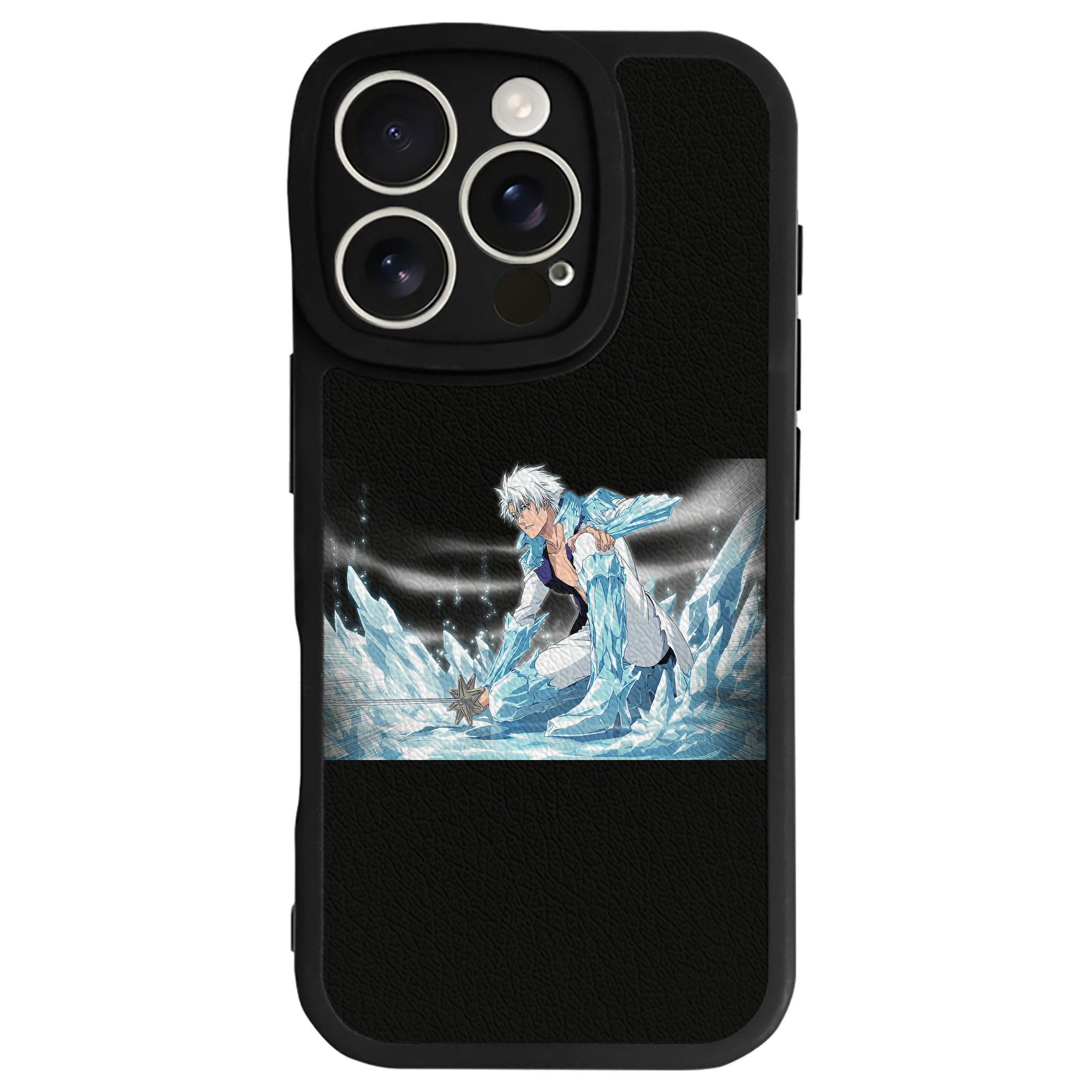 （画像用） ブリーチ 日番谷冬獅郎（ひつがや とうしろう） BLEACH Hitsugaya Toushirou 【iPhone 16シリーズ対応】シリコンスマホケース（レザー調） 材質：シリコン